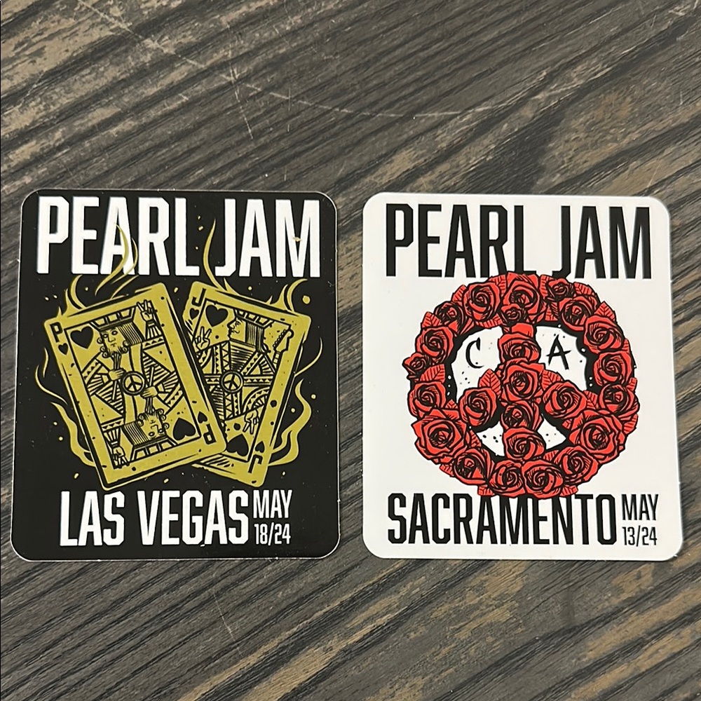 3/$20 Pearl Jam Concert Stickers